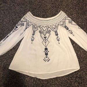 White off shoulder blouse